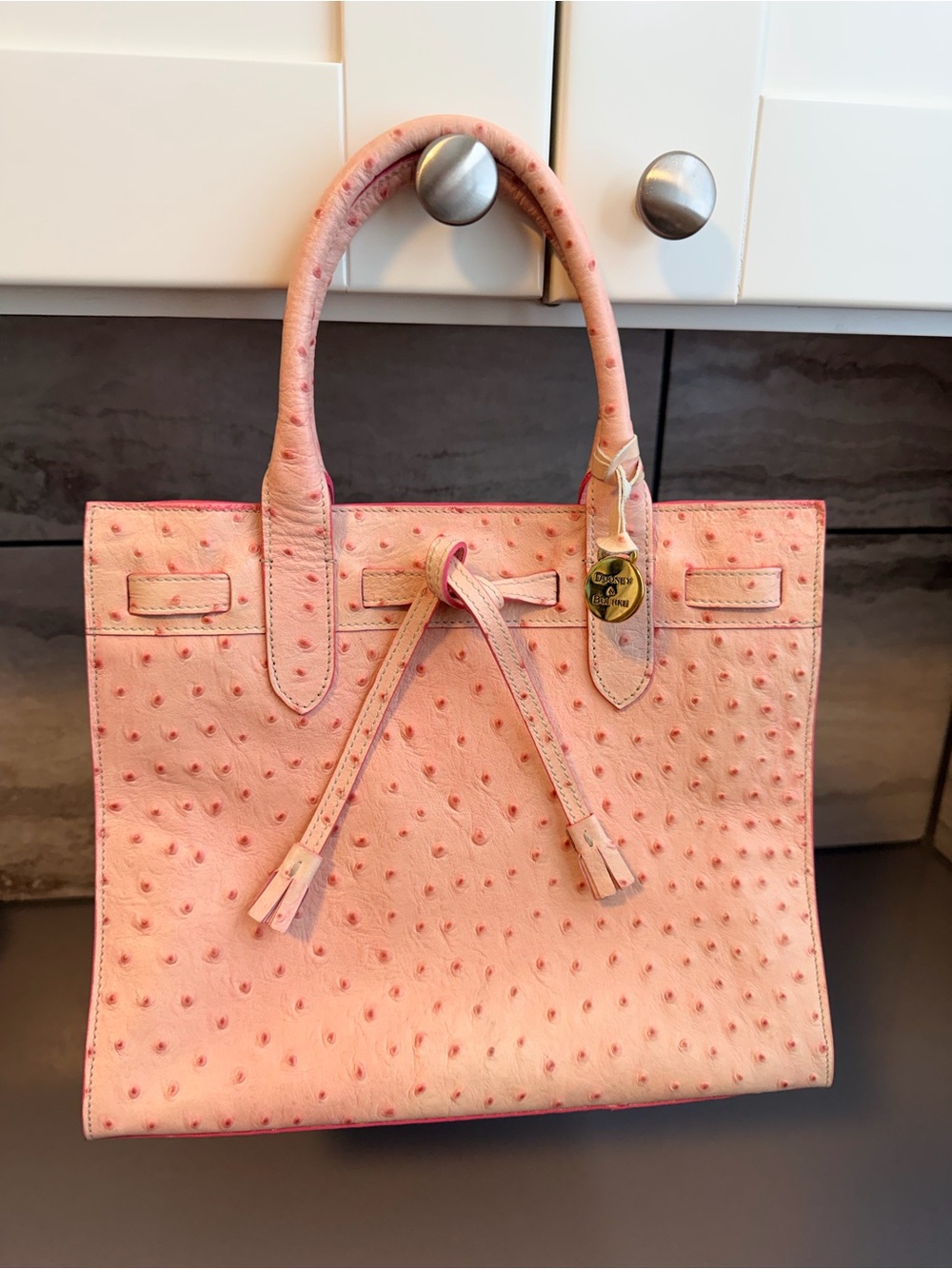 Vintage Dooney & Bourke Pink Nile Ostrich Bag